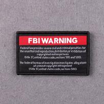 FBI ĮSPĖJIMAS Lopai Drabužiams Kabliukų ir kilpų lopas Siuvami lopai Drabužiams Audiniai lopai Siuvami ant drabužių Lipdukai Ženkliukai gray