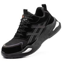 Labor Insurance Shoes Men's Steel Baotou Anti-smashing and Anti-puncture Fashion Work Shoes Wear-resistant Protective Safety Shoes 36