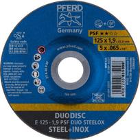Pjovimo ir šlifavimo diskas plienui PSF DUO Steelox 125x1,9m 125x1,9mm, Pferd