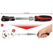 Terkšlė teleskopinė, 1/4" SlimPOWER, su šarnyru, 72 dantų, KS Tools