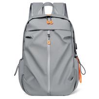 New Men's Business Travel Backpack Fashion Computer Backpack Large Capacity Portable Middle School School Bag pilka spalva