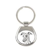 Vipetas - raktų pakabukas su šunimi, raktų pakabukas su spauda, personalizuotas pakabukas iš Art-Dog prekės ženklo sidabras