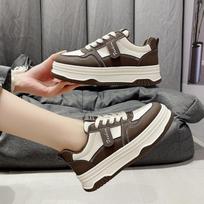 Black and White Panda White Shoes Children Spring and Autumn New Thick-soled Versatile Fashion Casual Board Shoes Tide 35 ruda