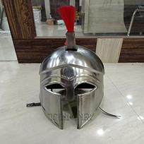 Greek Corinthian Medieval Helmet Red Train Replica Worn Roman Knight Spartan