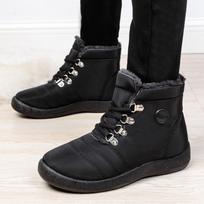 Autumn and Winter Ladies Plus Velvet Sneakers Anti-slip Shock-absorbing Warm Shoes Waterproof and Warm Snow Shoes 44 mėlyna