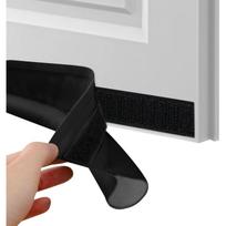 Under Door Draft Stopper,Door Draft Blocker,Under The Door Draft Guard,Weather Stripping Noise Cold Air Blocker Window,Washable 1Pc black