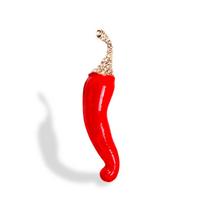 Mielas raudonas paprika sagės smeigtukas Spalvoti augaliniai pipiriniai segtukai Moteriški šalikai Megztiniai Sagės Papuošalai