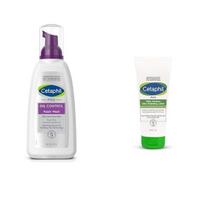 Cetaphil PRO Oil Control Foam for Acne & Oily Prone Skin 236ml Dam Daily Advance Ultra Hydrating Lotion ,30 G Moisturizer With Shea Butter white