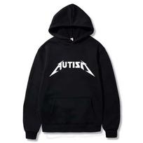 Autizmo metalo roko meme gobtuvo viršų vyrams moterims mados hiphopo vilnos gobtuvas per didelis megztinis žiemos sportinis palaidinė vyrams XS juoda