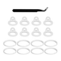 16Pcs Silicone Seal Ring with Tweezer for Thermoblast 24-64oz BPA-Free Part O Ring for Thermoblast Bottles Leakproof Replacement Accessories 1 Set black