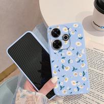 Mielas gėlių mergaitės minkštas silikoninis dėklas, skirtas Xiaomi Redmi Note 13 Pro 13C Samsung A35 A55 M35 M34 iPhone Huawei Honor 200 fotoaparato apsauginis dangtelis Honor 200 Smart rožinė