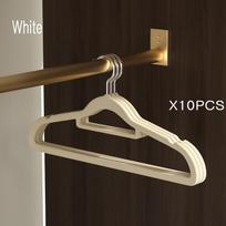 Hangers 10 Pack Non-Slip Non-Trace Flocking Rack Space Saving Hangers For Dorm Room Closet brown
