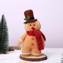 30cm Cute Cartoon Chef Gingerbread Figurine Plush Toy Christmas Doll Home Decoration Christmas Party Decoration Gift Ornament