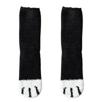 Cat Paw Winter Socks Long Stripe Cute Floor Sleep Thick Girls Cartoon Animal Fingers Warm Sock For Women Hosiery Cat Foot Knee white