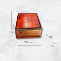 11cm kompasas medinėje dėžutėje Dekoratyvinė dėžutė namams ir biurui brown