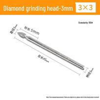 3mm Electric Grinder Diamond Grinding Head Set: Needle, Bullet, Umbrella, Ball Shapes 3*8 umbrella type
