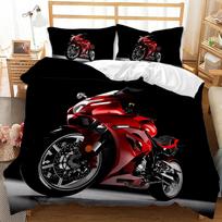 Motociklo antklodės užvalkalas Motokroso lenktynininkas Paaugliai Lenktyninis motociklas Krosinis motociklas Motociklo transporto priemonės Ekstremalus sportas Poliesterio antklodės užvalkalas 70x133cm 2pcs