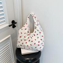 Small fresh casual large capacity tote bag canvas large bag women's 2024 new spring and summer beautiful fashion shoulder bag gray