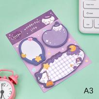 Kawaii animacinis filmas Braškių triušis Bear Lipnieji užrašai Atmintinės Mielas žinutė N kartų white