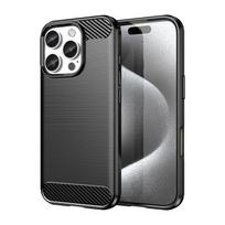 For Cover iPhone 16 Pro Case For iPhone 16 Pro Max 16 Plus Anti-knock Soft Silicone Carbon Fiber Back Case For iPhone 16 ProCase For iPhone 16 Pro juoda