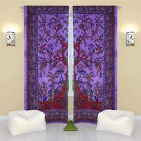 Free Shipping Tapestry Curtains for Windows Forest Indian Hippie Bird Door Drape Thin Treatment 2 Panels for Living Room Bedroom 100W130H(CM)40x51in&Grommet Top multi