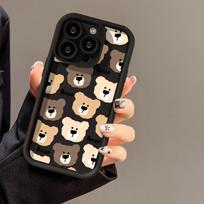 Telefono dėklas, skirtas iPhone 16 13 11 Pro Max iPhone 11 13 16 Samsung S24 Ultra Samsung A54 Redmi note 12 11 Infinix Case iPhone 7&8 juoda