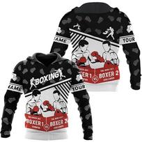 Muay Thai Graphic Hoodie Men Clothing 3D Boxing KO Print Sportwear New In Hoodies Women Harajuku Fashion Y2k Pullover Sweatshirt S