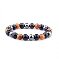 Obsidiano hematito apyrankė - 5 6mm - Natūralus akmuo - Apsauga sveikatai gray