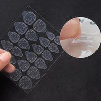 Nagų dailės želė klijai, stiprūs lipnūs želė klijai, atsparūs vandeniui, netikri nagai, nagų gabalėliai, želė klijai 24 stickers jelly double-sided tape gray