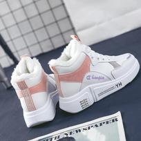 Womens Boots Winter Female Snow Botas Pu Leather Lace-Up Sneakers Round Toe Platform Mujer Wool Ankle Warm Shoes 35