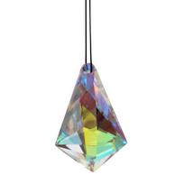 Faux Crystal Suncatcher Window Rainbow Maker Handmade Glass Hanging Pendant Lamp Chandelier Prisms for B gray