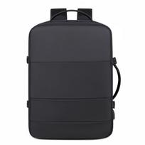 Didelės talpos kelioninis kuprinė vyrams su USB prievadu verslui ir laisvalaikiui 45x30x16 cm juoda