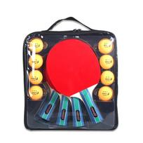 Ping Pong Paddles Set Table Tennis Rackets with 3-Star Ping Pong Balls for Indoor Outdoor Game įvairiaspalvis