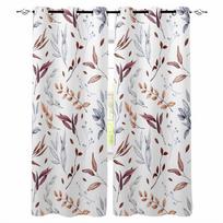 Autumn Thanksgiving Leaf Plants Blackout Curtains For Living Room Bedroom Printed Window Treatment Drapes Home Decor W135 x H60cm white