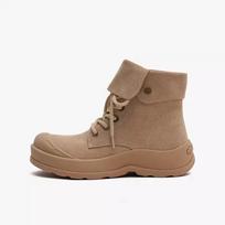 Fashion Autumn Winter Leather Women's Boots Designer Soft Soled Casual Platform Shoes for Women Fashion  Solid Color Knight Boots Woman 35