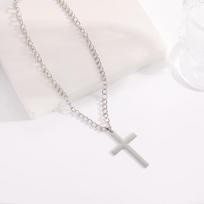 Paprasta Twist Chain Kryžminis pakabukas Kaklo papuošalas Titano Plieno Priedai Papuošalai Unisex Vyrams Moterims auksas