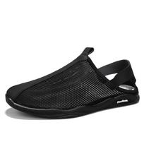 Fashion Camel Sandal for Men Half Slipper High Quality New Design Mesh Shoes Breathable Outdoor Sandals Comfortable Couples Walking Shoe 39 juoda