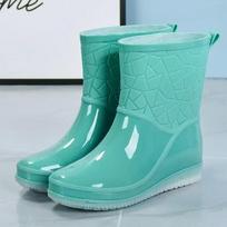 Fashion Botas Mujer 2024 Fashionable Women's Boots Outdoor Women's Rain Shoes New Anti-Slip Wear-Resistant Women's Waterproof Shoes 36 žalia