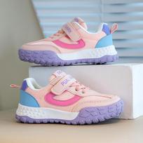 Fashion Children's Breathable Soft Sole Lightweight Sports Running Shoes Boys and Girls 2024 New Fashionable Comfortable Sneakers 28 juoda