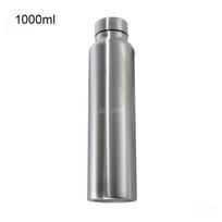 650ml/1000ml Stainless Steel Sport Water Bottle Single-layer Rugged Water Cup Metal Flask Drinkware Camping Sports Gym Light Cup 1L sidabras