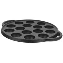Premium Iron Snail Wok Pan Household Cookware Thick Frying Pot Meatball Casting Pan Kitchen Iron Frying Pan Utensils 26.00X22.00X2.00CM juoda