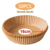 100/50PCS Disposable Air Fryer paper 16/20CM Oil-proof Water-proof Airfryer Disposable home Cooking Paper Trays Baking Paper