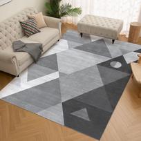 Abstract Geometric Print Area Rugs Washable Carpet Suitable for Bedroom Living Room Kitchen Entrance Non Slip Flannel Carpets 40X60cm-16x24in