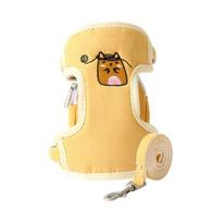 Pet Chest Strap Fasten Belt Cartoon Printing I-shaped High Elasticity Adjustable Anti-lost Not rožinė