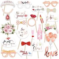 Bride To Be Wedding Photo Booth Props Just Married Photobooth Hen Party Decorations Team Bridal Shower Bachelorette Party Supply white