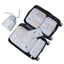 6Pcs Packing Cubes For Suitcases Lightweight Zippered Closures Suitcase Organiser Bag Travel Accessories Organizer gray