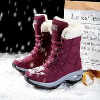 Women's Winter Warm Snow Boots Faux Fur Lining Waterproof Ankle Booties Anti-Slip Comfortable Mid-Calf Boot for Women Outdoor Shoes for Walking Hiking 36