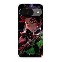 Case for Google Pixel 9 Demon Slayer Tanjiro Kamado angry manga anime juoda