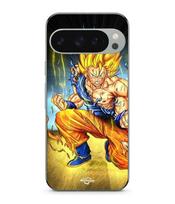 Case - MANIACASE - Google Pixel 9 Pro - Silicone - Soft - Goku Kneeling on the Ground juoda