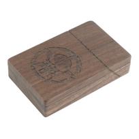 Guitar Pick Box with 3pcs Picks Wooden Guitar Pick Box 3 Compartments Paddles Wood Container Box gray